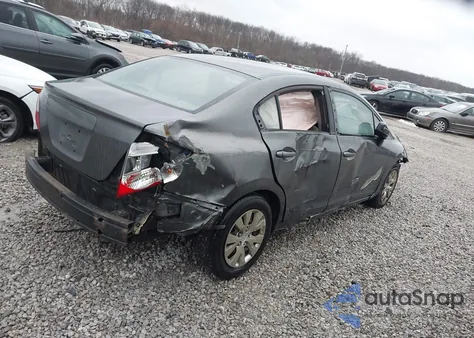 2012 Honda Civic Lx z USA, uszkodzony, nr VIN 2HGFB2F57CH602026